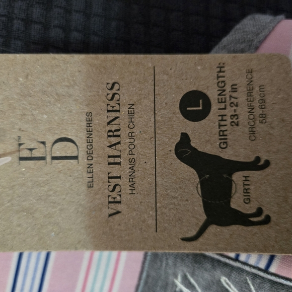 Ellen Degeneres Pink and Gray Pet Vest Harness - Picture 4 of 4